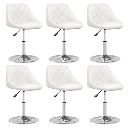 Sillas de comedor 6 unidades cuero sintético blanco de vidaXL, Sillas de comedor - Ref: Foro24-3088645, Precio: 345,73 €, Des...