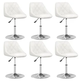 Dining chairs 6 units white synthetic leather by vidaXL, dining chairs - Ref: Foro24-3088645, Price: 343,91 €, Discount: %