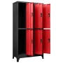 Anthracite gray and red steel locker 90x45x180 cm by vidaXL, Lockers and storage cabinets - Ref: Foro24-339801, Price: 353,93...