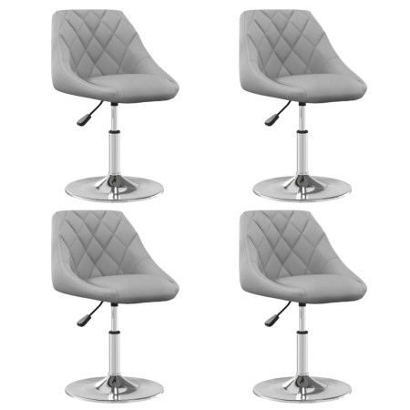 Sillas de comedor giratorias 4 unidades terciopelo gris claro de vidaXL, Sillas de comedor - Ref: Foro24-3088758, Precio: 230...