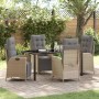 Conjunto de Comedor de Jardín 5 pcs Beige Poliratán
