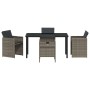 Conjunto de Comedor de Jardín 5 pcs Gris ratán sintético