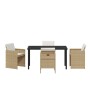 Conjunto de Comedor de Jardín 5 pcs Beige ratán sintético