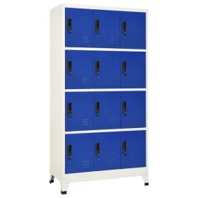 Grauer und blauer Stahlschrank 90x45x180 cm von vidaXL, Schließfächer und Lagerschränke - Ref: Foro24-339818, Preis: 364,79 €...