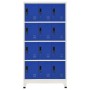 Grauer und blauer Stahlschrank 90x45x180 cm von vidaXL, Schließfächer und Lagerschränke - Ref: Foro24-339818, Preis: 309,64 €...
