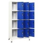 Grauer und blauer Stahlschrank 90x45x180 cm von vidaXL, Schließfächer und Lagerschränke - Ref: Foro24-339818, Preis: 309,64 €...