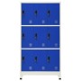 Grauer und blauer Stahlspind 90x45x180 cm von vidaXL, Schließfächer und Lagerschränke - Ref: Foro24-339810, Preis: 336,19 €, ...
