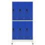 Grauer und blauer Stahlspind 90x45x180 cm von vidaXL, Schließfächer und Lagerschränke - Ref: Foro24-339802, Preis: 375,51 €, ...