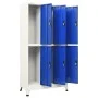 Gray and blue steel locker 90x45x180 cm by vidaXL, Lockers and storage cabinets - Ref: Foro24-339802, Price: 361,72 €, Discou...