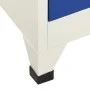Gray and blue steel locker 90x45x180 cm by vidaXL, Lockers and storage cabinets - Ref: Foro24-339802, Price: 361,72 €, Discou...