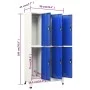 Gray and blue steel locker 90x45x180 cm by vidaXL, Lockers and storage cabinets - Ref: Foro24-339802, Price: 361,72 €, Discou...