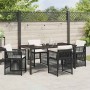 Conjunto de Comedor de Jardín 5 pcs Negro Poliratán en Conjuntos de jardín | Comprar online en Foro24
