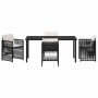 Conjunto de Comedor de Jardín 5 pcs Negro Poliratán en Conjuntos de jardín | Comprar online en Foro24