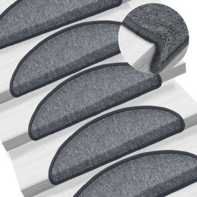 Stair mats 15 units dark gray 65x24x4 cm by vidaXL, Stair mats - Ref: Foro24-133885, Price: 72,27 €, Discount: %