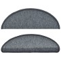 Alfombrillas de escalera 15 unidades gris oscuro 65x24x4 cm