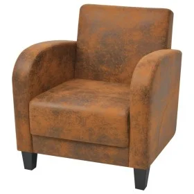 Brauner Sessel aus Kunstleder von vidaXL, Sessel - Ref: Foro24-243588, Preis: 193,91 €, Rabatt: %