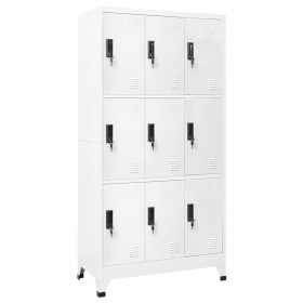 Weißer Stahlspind 90x45x180 cm von vidaXL, Schließfächer und Lagerschränke - Ref: Foro24-339804, Preis: 407,69 €, Rabatt: %