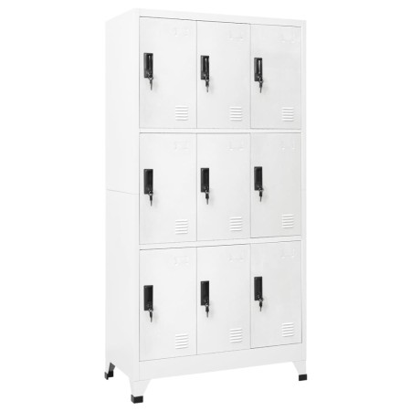 Weißer Stahlspind 90x45x180 cm von vidaXL, Schließfächer und Lagerschränke - Ref: Foro24-339804, Preis: 407,69 €, Rabatt: %