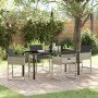 Conjunto de Comedor de Jardín 5 pcs Gris Claro ratán sintético
