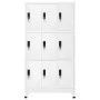 White steel locker 90x45x180 cm by vidaXL, Lockers and storage cabinets - Ref: Foro24-339804, Price: 388,70 €, Discount: %