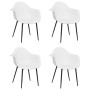 Sillas de comedor 4 unidades blancas PP