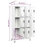 Weißer Stahlspind 90x45x180 cm von vidaXL, Schließfächer und Lagerschränke - Ref: Foro24-339804, Preis: 407,69 €, Rabatt: %