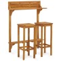 Balcony bar set 3 pieces solid acacia wood by vidaXL, Garden sets - Ref: Foro24-310254, Price: 162,90 €, Discount: %