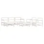 7-teiliges Gartenmöbel-Set und weiße Massivholzkissen von vidaXL, Gartensets - Ref: Foro24-3185823, Preis: 599,10 €, Rabatt: %