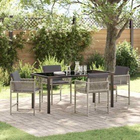 Conjunto de Comedor de Jardín 5 pcs Gris Claro ratán sintético en Conjuntos de jardín | Comprar online en Foro24