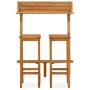 Balcony bar set 3 pieces solid acacia wood by vidaXL, Garden sets - Ref: Foro24-310254, Price: 162,90 €, Discount: %