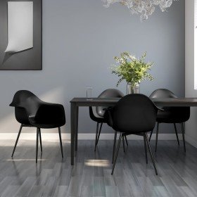Sillas de comedor 4 unidades negras PP Sillas de comedor 4 unidades negras PP