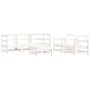 6-teiliges Gartenmöbel-Set und weiße Massivholzkissen von vidaXL, Gartensets - Ref: Foro24-3185816, Preis: 520,87 €, Rabatt: %