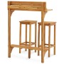 Balcony bar set 3 pieces solid acacia wood by vidaXL, Garden sets - Ref: Foro24-310254, Price: 162,90 €, Discount: %