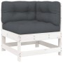 6-teiliges Gartenmöbel-Set und weiße Massivholzkissen von vidaXL, Gartensets - Ref: Foro24-3185816, Preis: 520,87 €, Rabatt: %