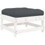 Juego de muebles jardín 6 piezas y cojines madera maciza blanco de vidaXL, Conjuntos de jardín - Ref: Foro24-3185816, Precio:...