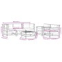6-teiliges Gartenmöbel-Set und weiße Massivholzkissen von vidaXL, Gartensets - Ref: Foro24-3185816, Preis: 520,87 €, Rabatt: %