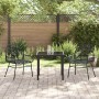 Conjunto de Comedor de Jardín 3 pcs Negro ratán sintético