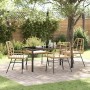 Conjunto de Comedor de Jardín 5 pcs Marrón ratán sintético
