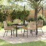 Conjunto de Comedor de Jardín 5 pcs Marrón ratán sintético