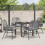 Conjunto de Comedor de Jardín 5 pcs Gris ratán sintético