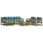 7-piece garden furniture set with impregnated pine wood cushions by vidaXL, Garden sets - Ref: Foro24-3185828, Price: 610,13 ...