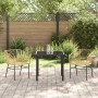 Conjunto de Comedor de Jardín 3 pcs Marrón ratán sintético