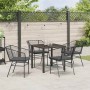Conjunto de Comedor de Jardín 5 pcs Negro ratán sintético