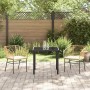 Conjunto de Comedor de Jardín 3 pcs Marrón ratán sintético
