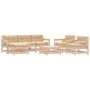 7-teiliges Gartenmöbel-Set und Massivholzkissen von vidaXL, Gartensets - Ref: Foro24-3185822, Preis: 528,64 €, Rabatt: %