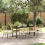Conjunto de Comedor de Jardín 7 pcs Marrón ratán sintético