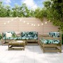 6-teiliges Gartenmöbel-Set mit Kissen aus imprägniertem Kiefernholz von vidaXL, Gartensets - Ref: Foro24-3185821, Preis: 616,...