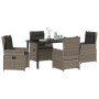 Conjunto de Comedor de Jardín 5 pcs Gris ratán sintético