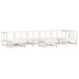 Gartenmöbel-Set 8-teilig und weiße Massivholzkissen von vidaXL, Gartensets - Ref: Foro24-3185844, Preis: 711,77 €, Rabatt: %
