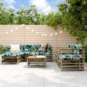 7-piece garden furniture set with impregnated pine wood cushions by vidaXL, Garden sets - Ref: Foro24-3185842, Price: 644,83 ...